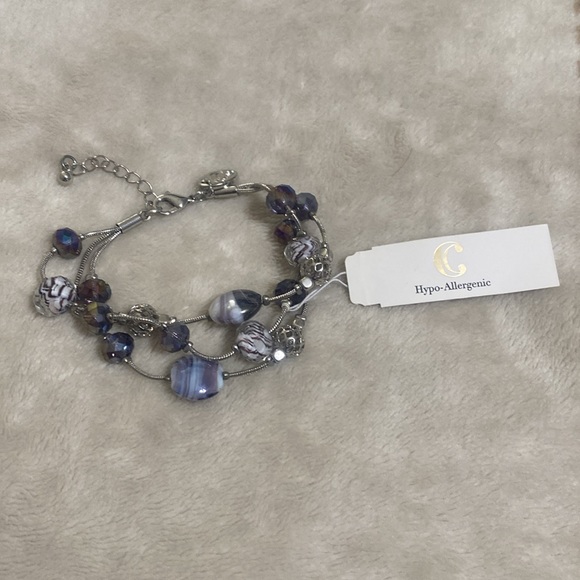 NWT Charming Charlie Purple Dark Bracelet - Picture 4 of 5